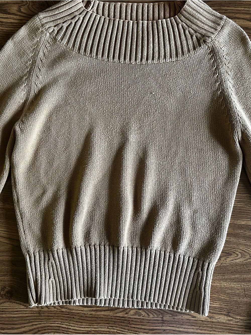 GAP Women's Scoop Crewneck Sweater in Light Beige